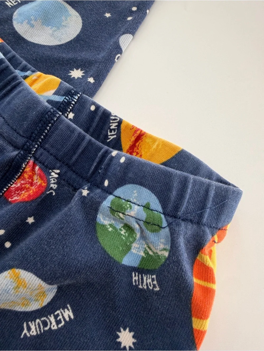 Hanna Andersson Short Sleeve John Pajama Set Milky Way Space Boy Kids Blue 60612